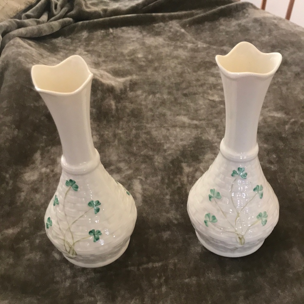 Belleek vases